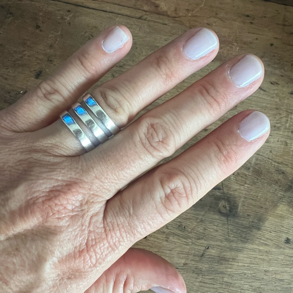 Silpada Sterling Silver Stack Style Ring, Size 8 - image 3